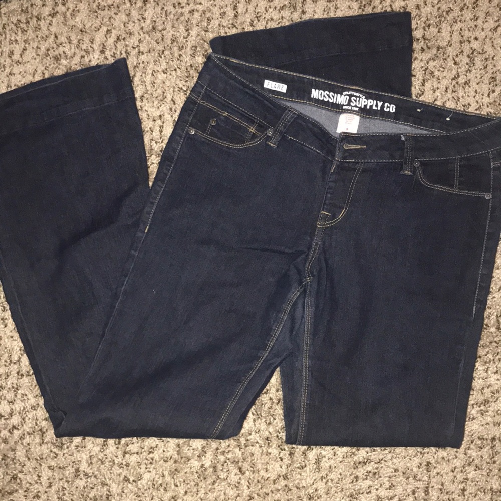 Dark denim flare jeans!